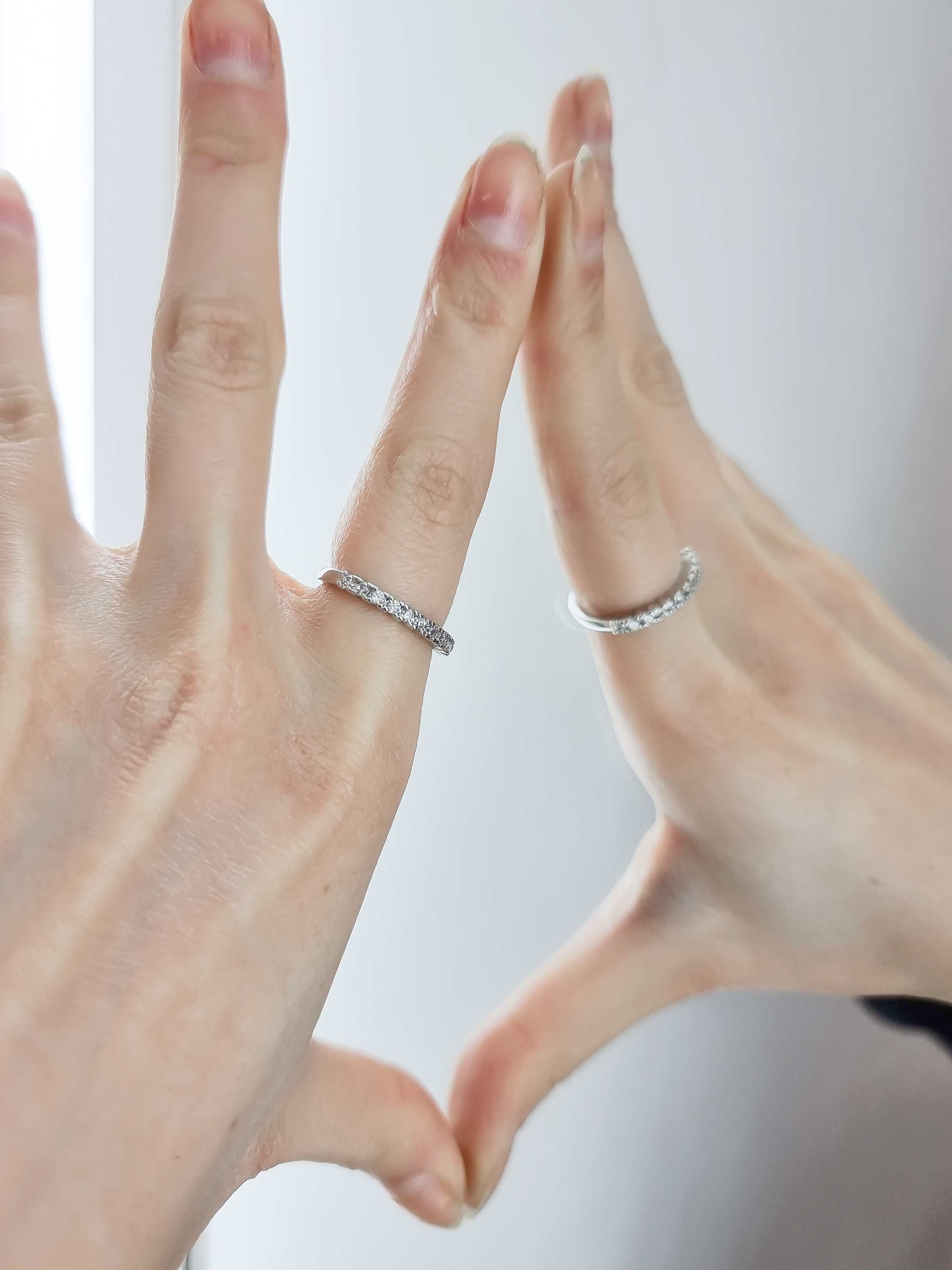 Pierścień pierścionek srebrny srebro 925 diamenty Yes Boho Vintage