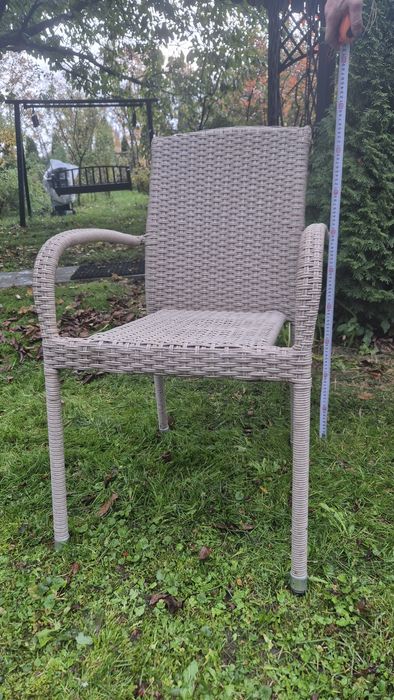 Krzesla ogrodowe  6 sztuk technoratan