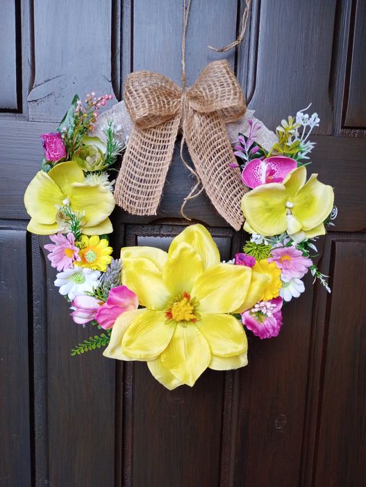 Wianek na drzwi, ścianę, przepiękny, duży 35 cm. tanio