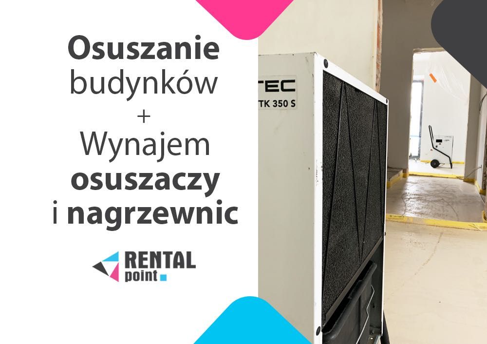 WYNAJEM Osuszaczy, Nagrzewnic, Klimatyzatorów, OSUSZANIE budynków