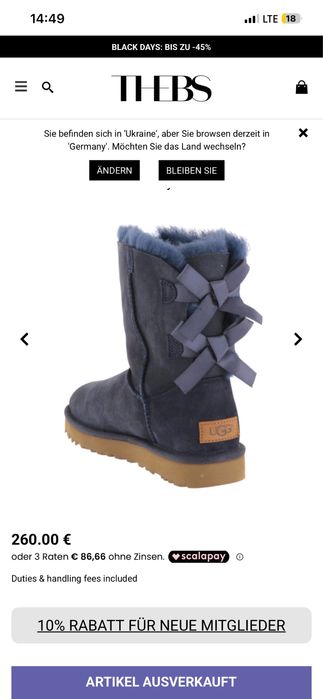 Ugg 40  розмір оригінал