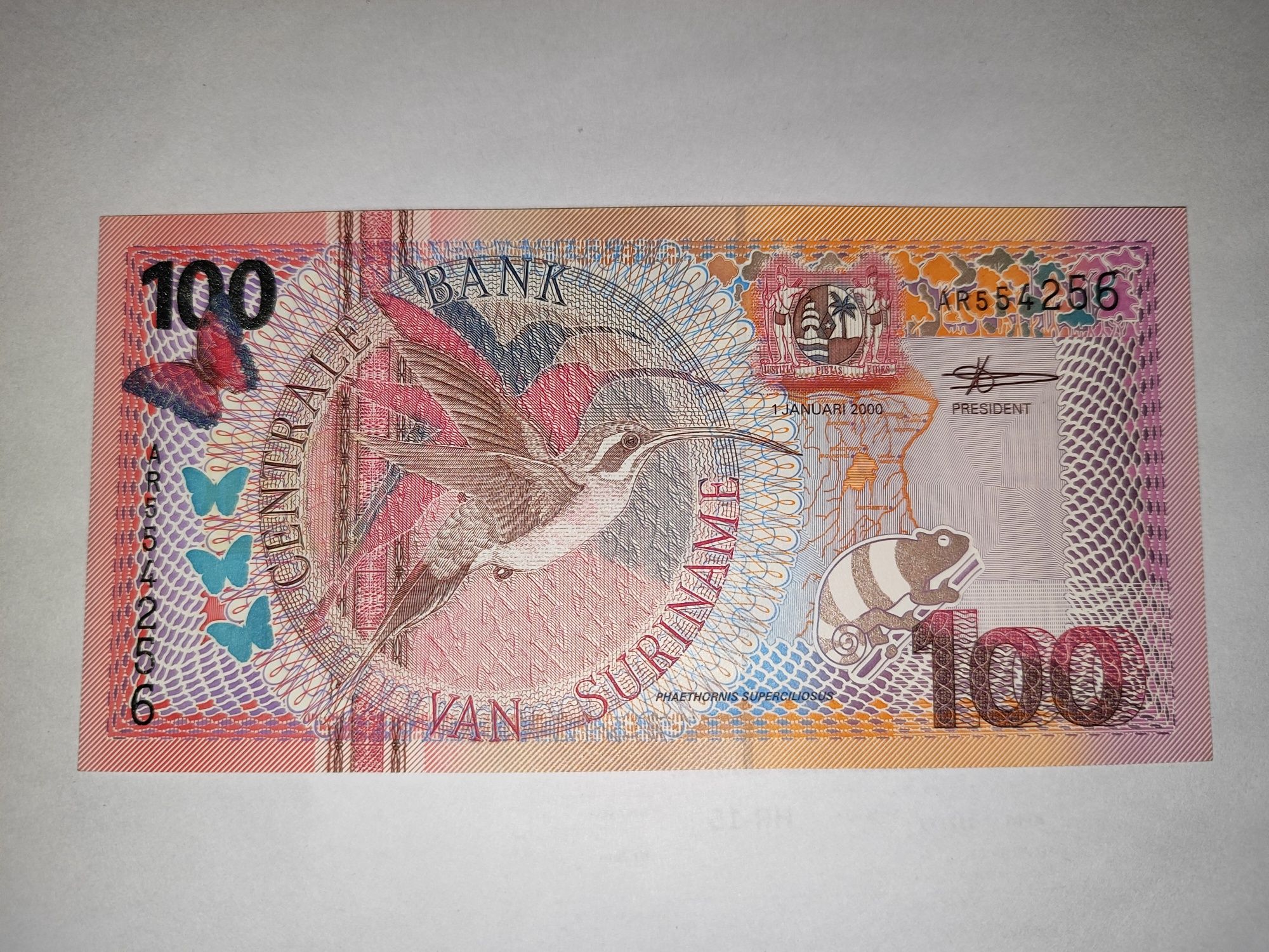 Surinam 100 guldenów 2000 banknot