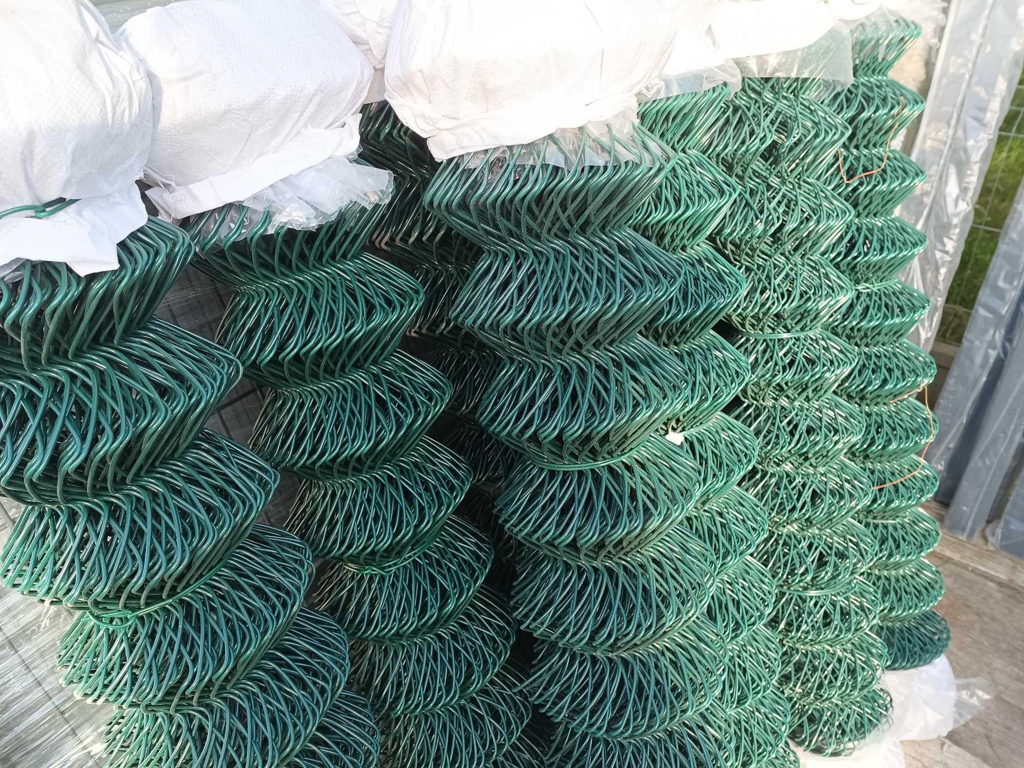Siatka ogrodzeniowa pcv fi 3,1 wysokość 125 kolor antracyt i zielona