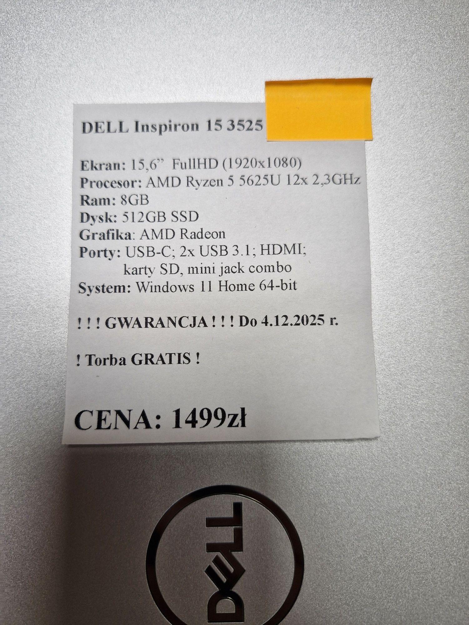 Dell inspiron 15 3525 Gwarancja jak nowy!!
