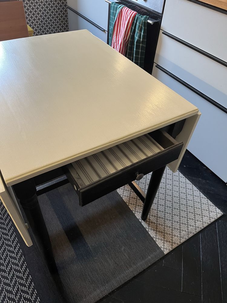 Stoł Ikea Rozkladany z szuflada 79x59