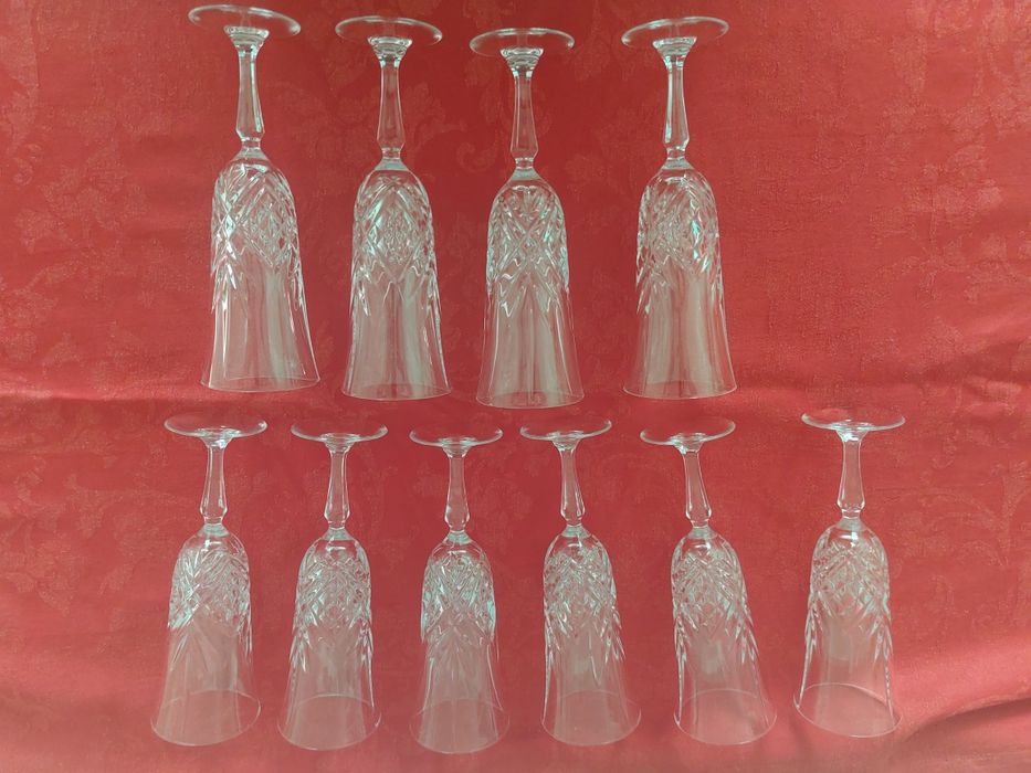 10 copos cristal darques  para champanhe