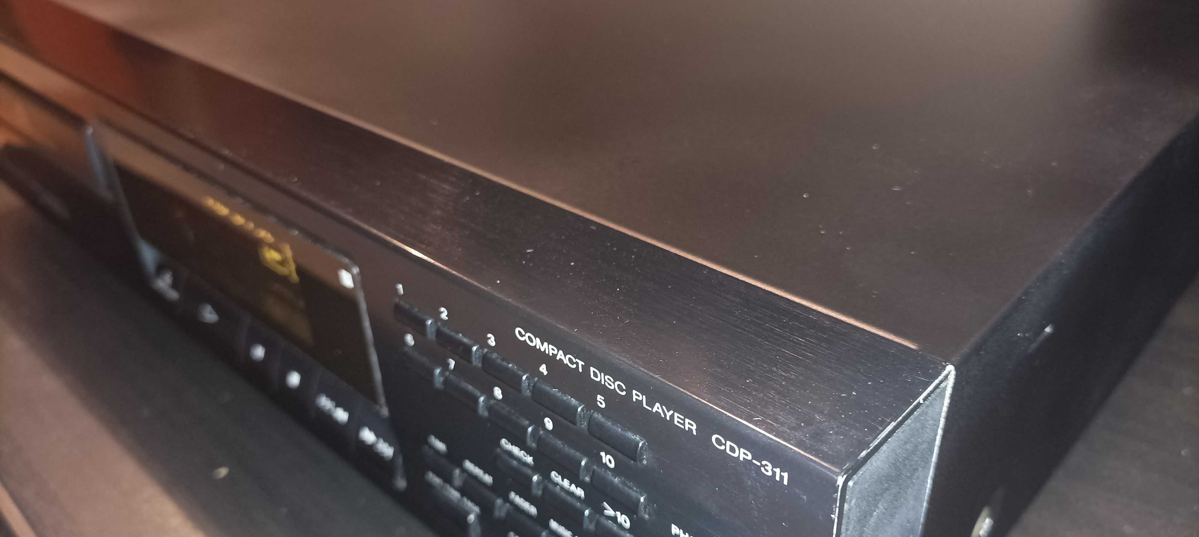 Sony CDP 311 bursztynowy wyświetlacz