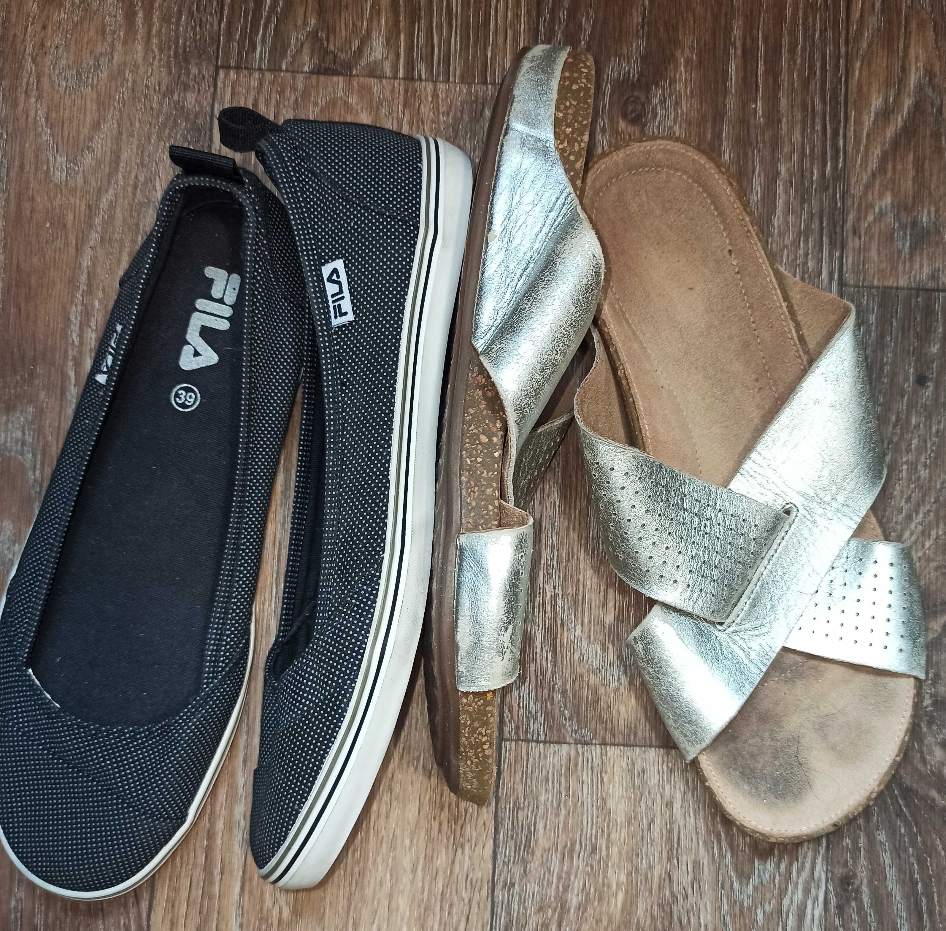 мокасины шлепки fila, clarks 39 размер оригинал