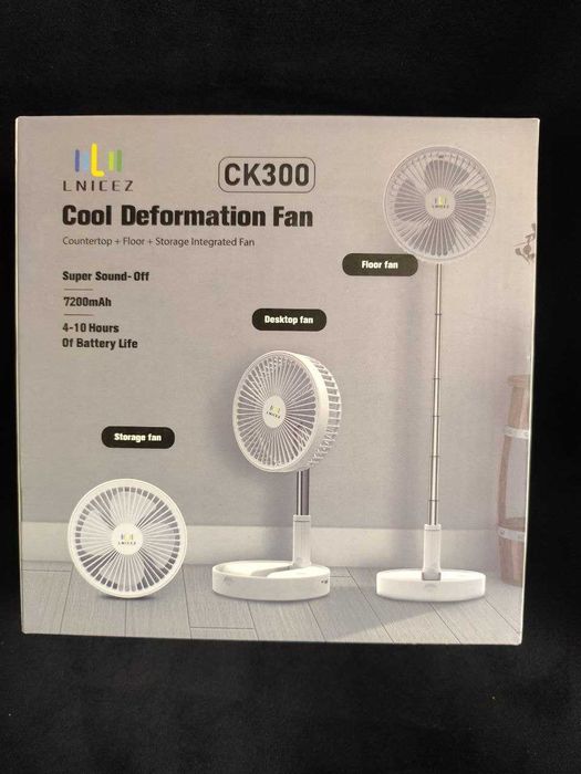 Портативний настільний вентилятор, акумуляторний, Lnicez,