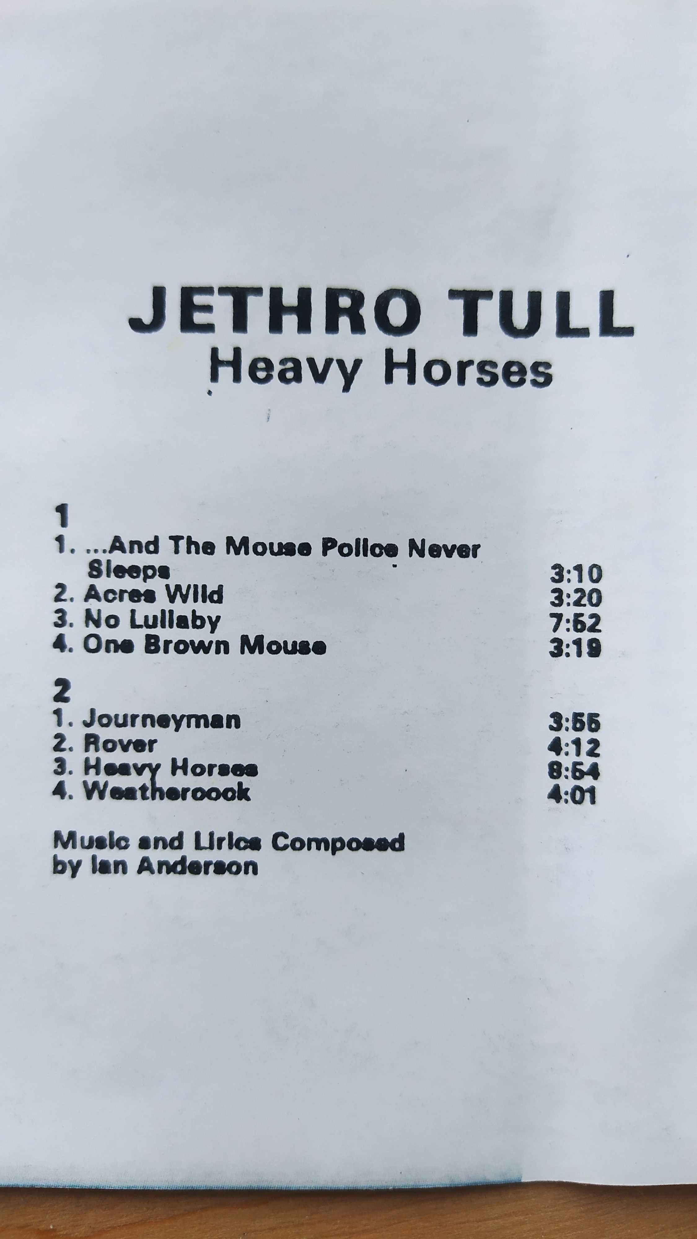 Jethro Tull Heavy Horses kaseta MC