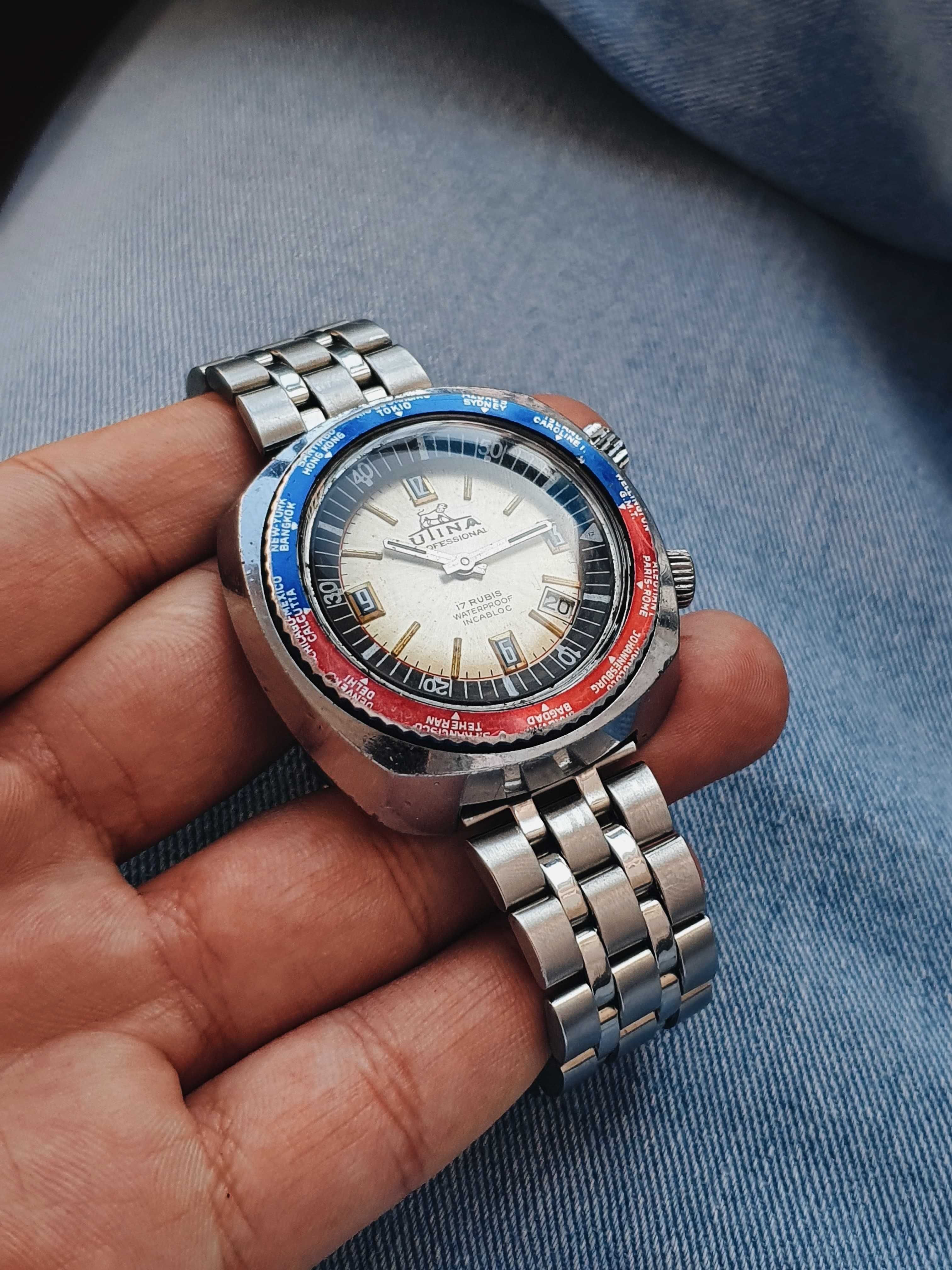Utina Professional World Timer Oversize | Anos 70
