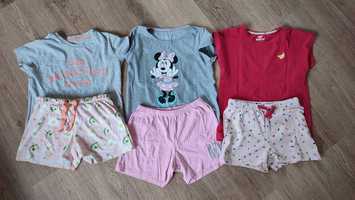 Zestaw 3 piżam dla dziewczynki, piżama z Myszką Miki rozmiar 134