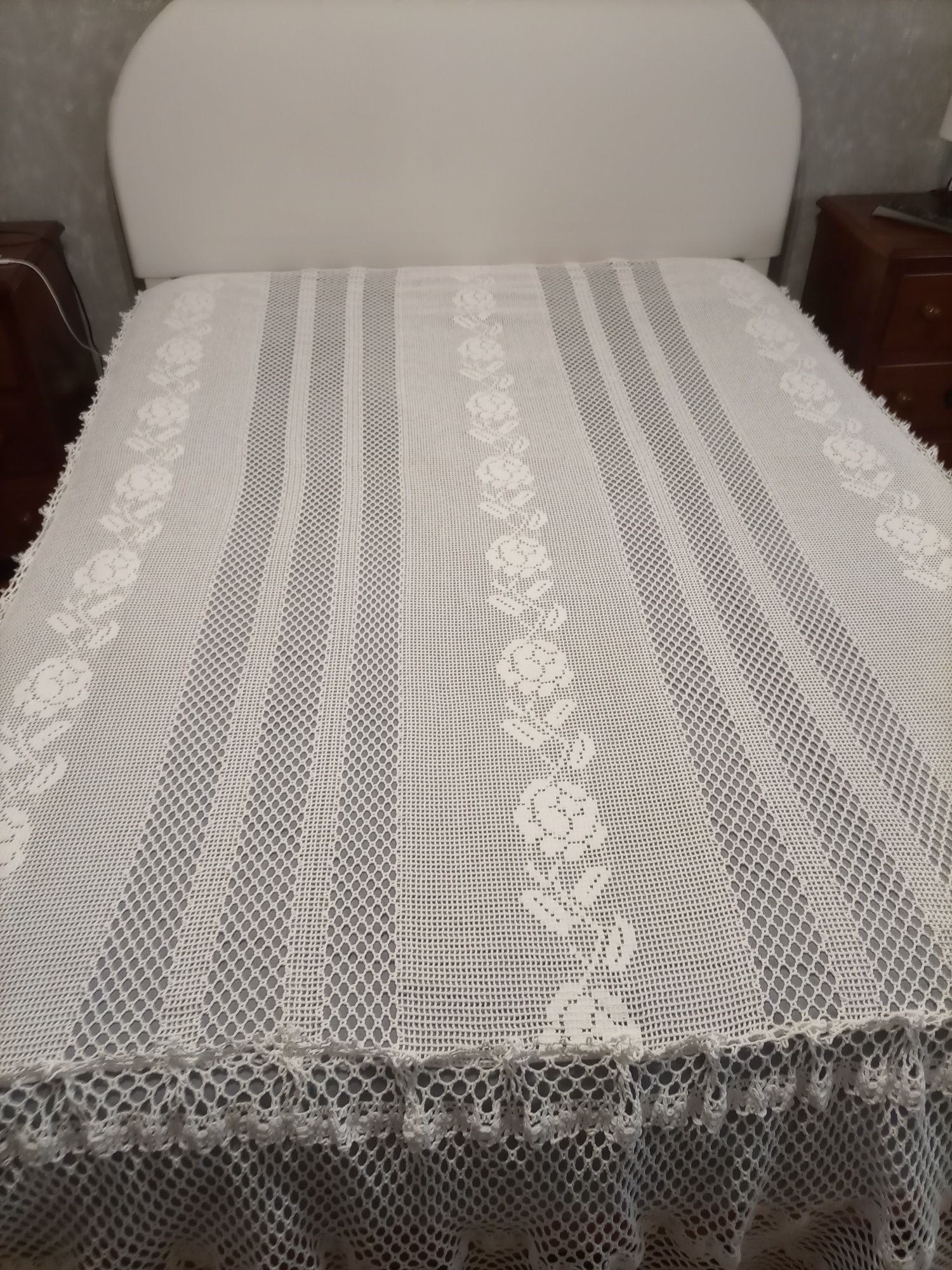 Colcha de cama em renda