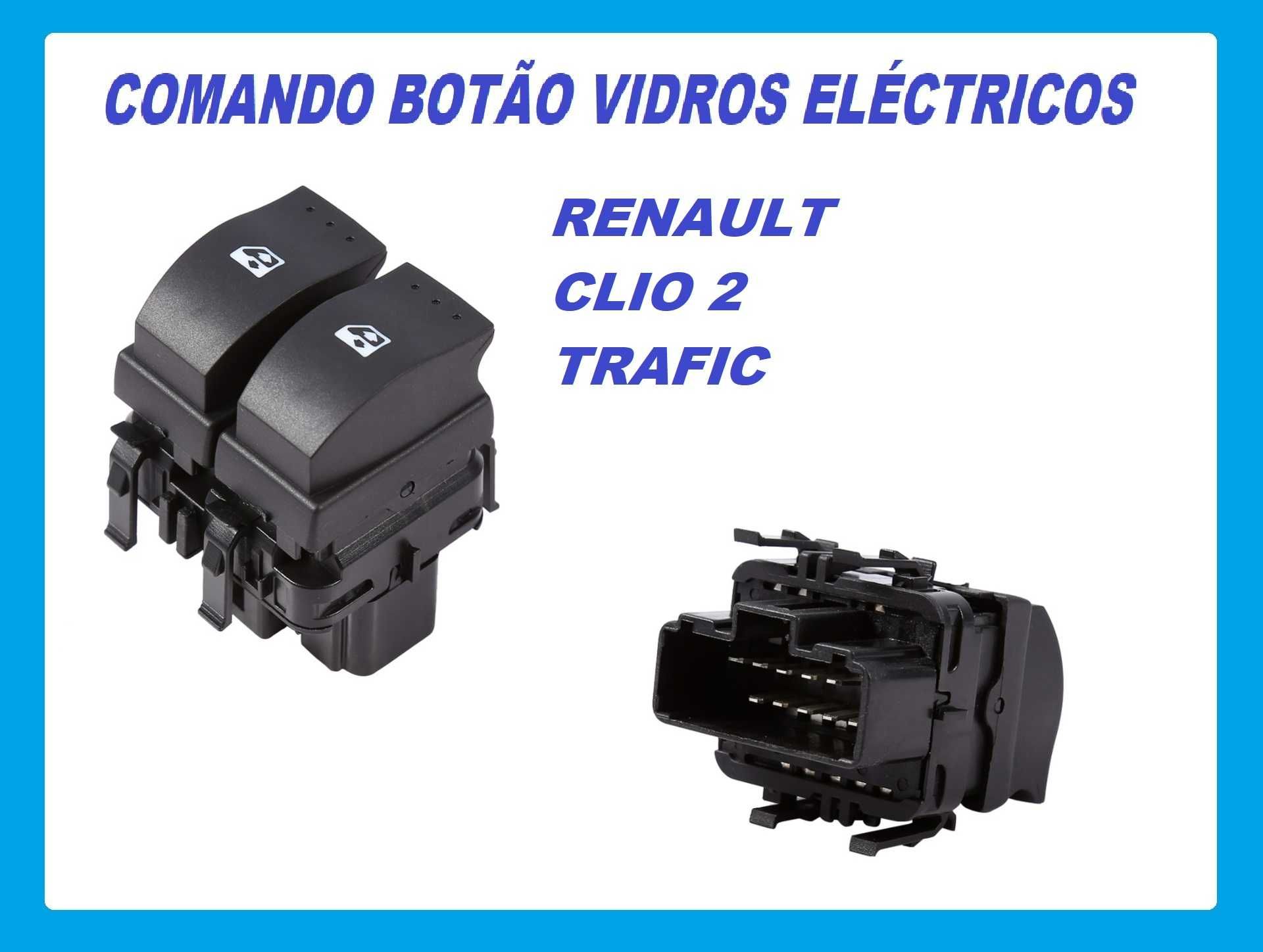 Comando Botões Vidros Eléctricos - Renault Clio 2 / Trafic