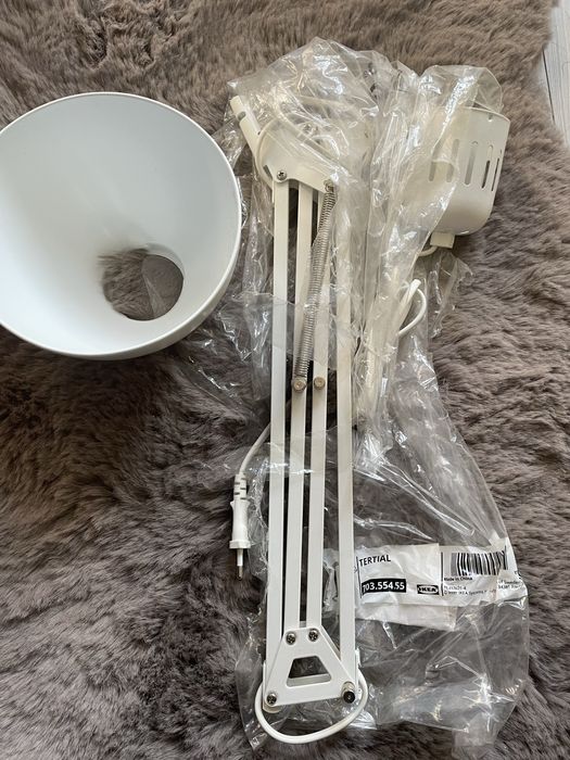 nowa lampka ikea tertial biurkowa biała