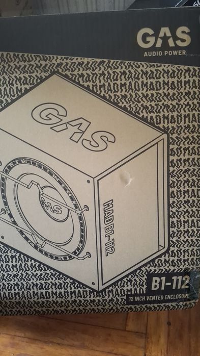 Комплект саб в коробі GAS MADB1-112 + усилитель UAUDIO Malva MVA-1200