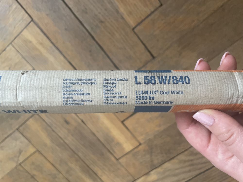 Długa żarówka lumilux L 58 W/ 840 i 20000 t8 cool white osram halogen