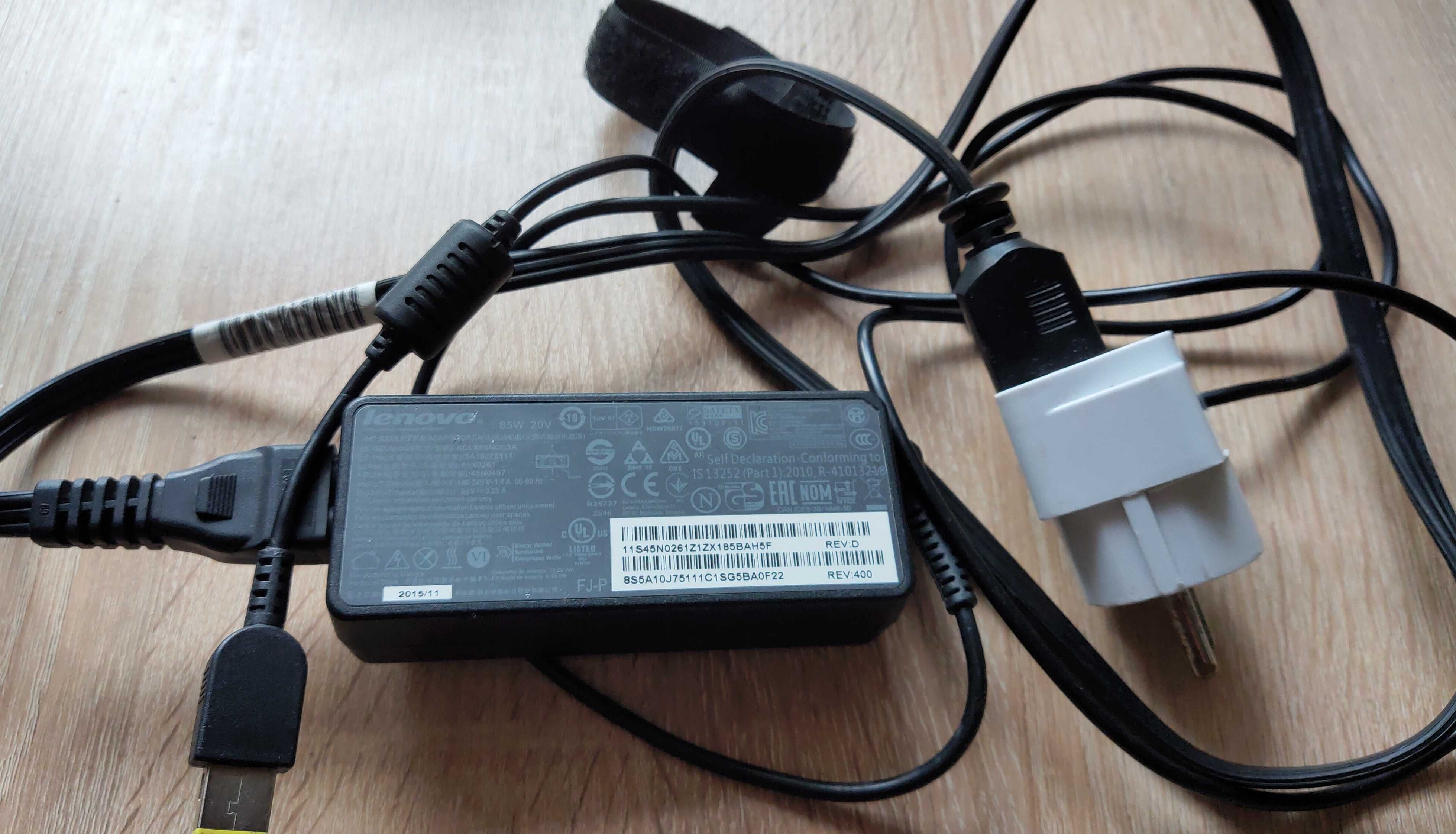 Зарядка до ноутбука Lenovo 20V 3.25А 65W USB оригінал