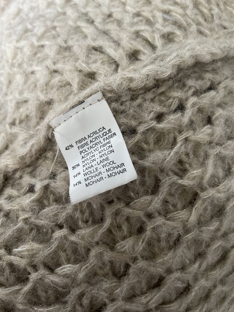 Poncho damskie narzutka  włoskie Cocogio cappuccino uniwersalny