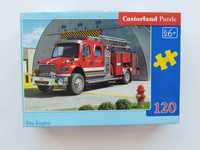 Custorland puzzle Wóz Strażacki 120 elementow straż pożarna