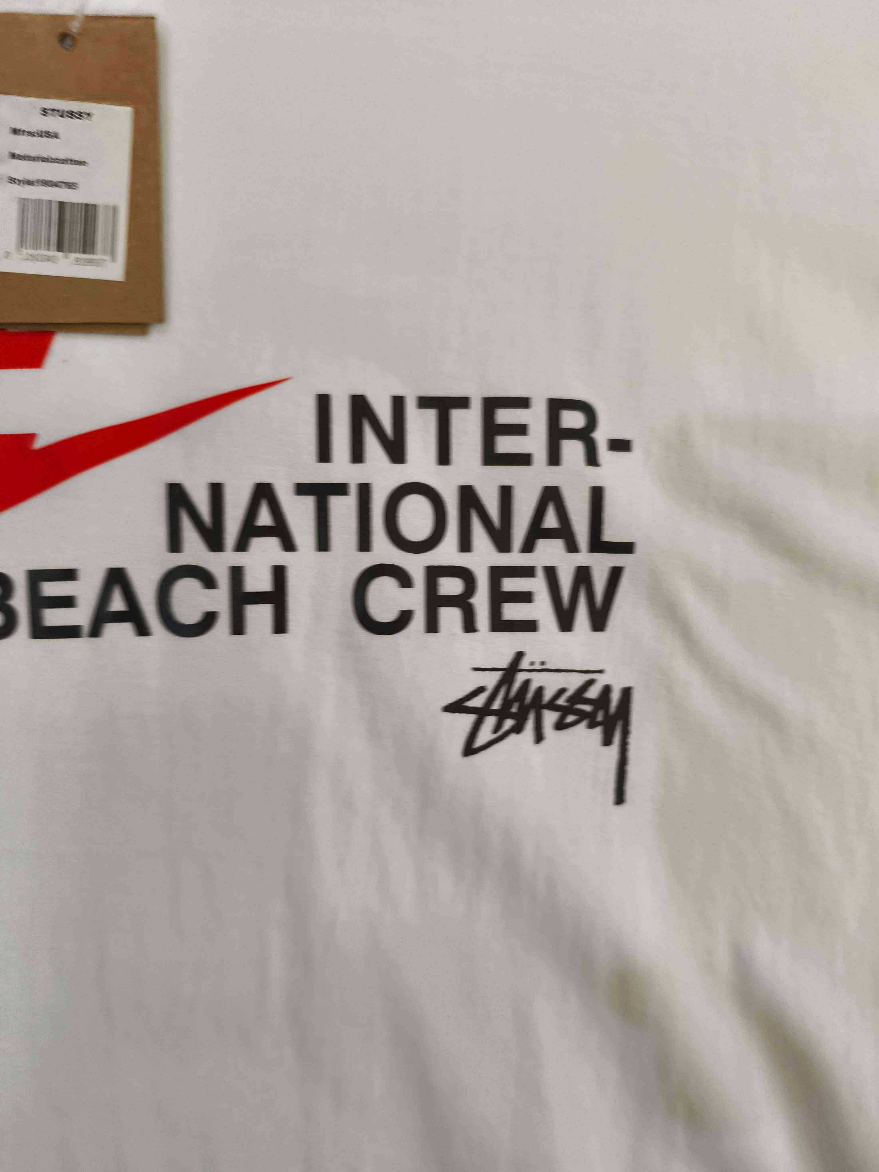 Stussy,Męska biała koszulka z nadrukiem letnim, rozmiar L