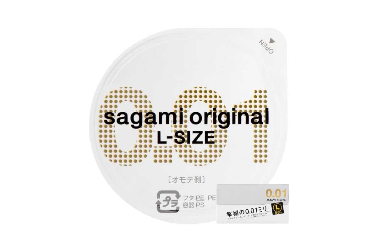 Sagami Original 001 L-size - 10 шт Презервативы полиуретановые 0.01 мм