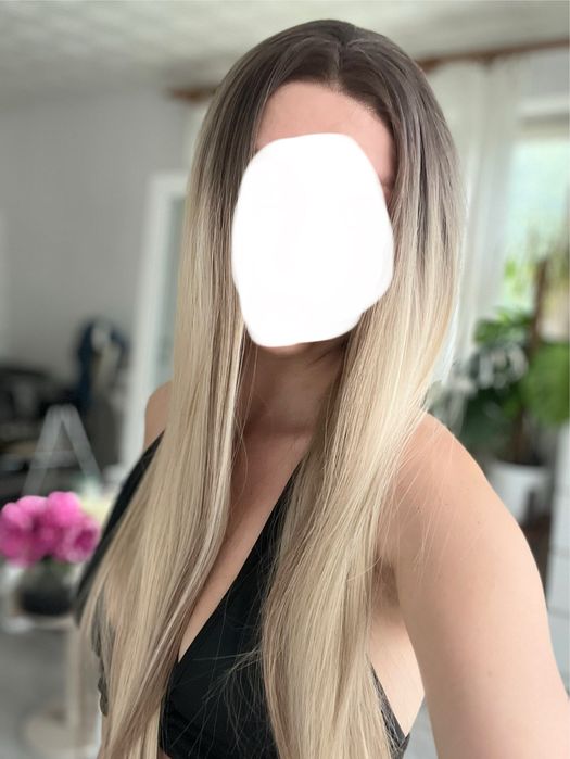 Peruka blond długa prosta 90 cm