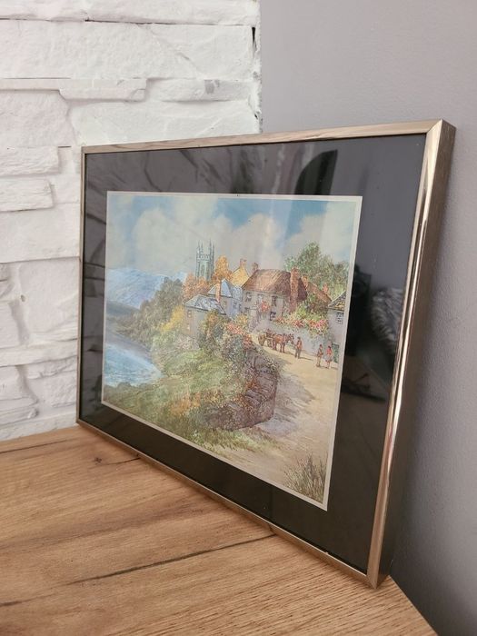 Картина в рамке из нержавеющей стали 35 х 30 см.