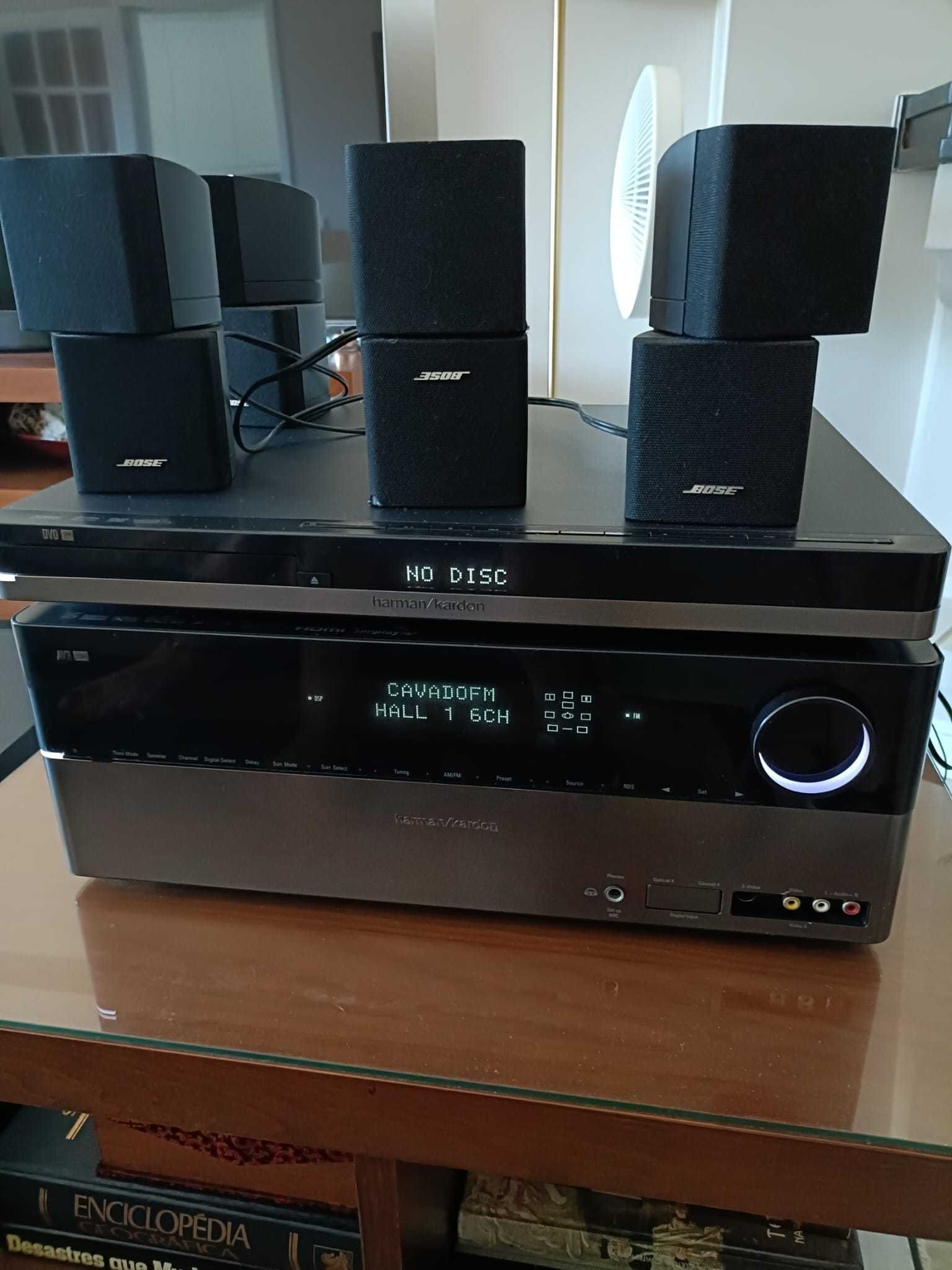 Home Cinema Harman Kardon Avr350 e DVD29 e Bose acoustimass 10