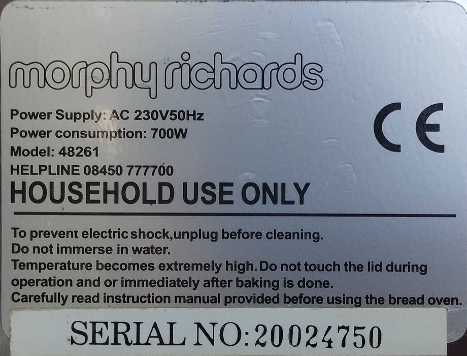 Wypiekacz do Chleba Morphy Richards Fastbake 48261