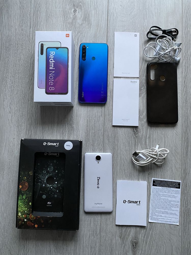 Redmi Note 8 oraz myPhone Q-Smart Elite.