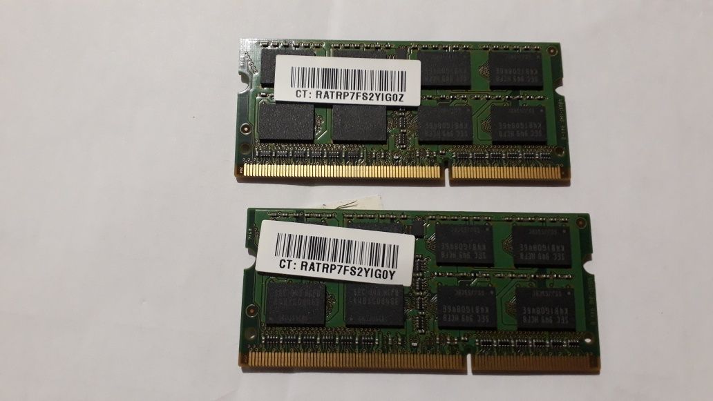 Memorias 2 x 2gb ddr3 sodimm 4gb