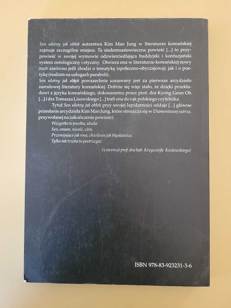 Sen ulotny jak obłok Kim Man Jung