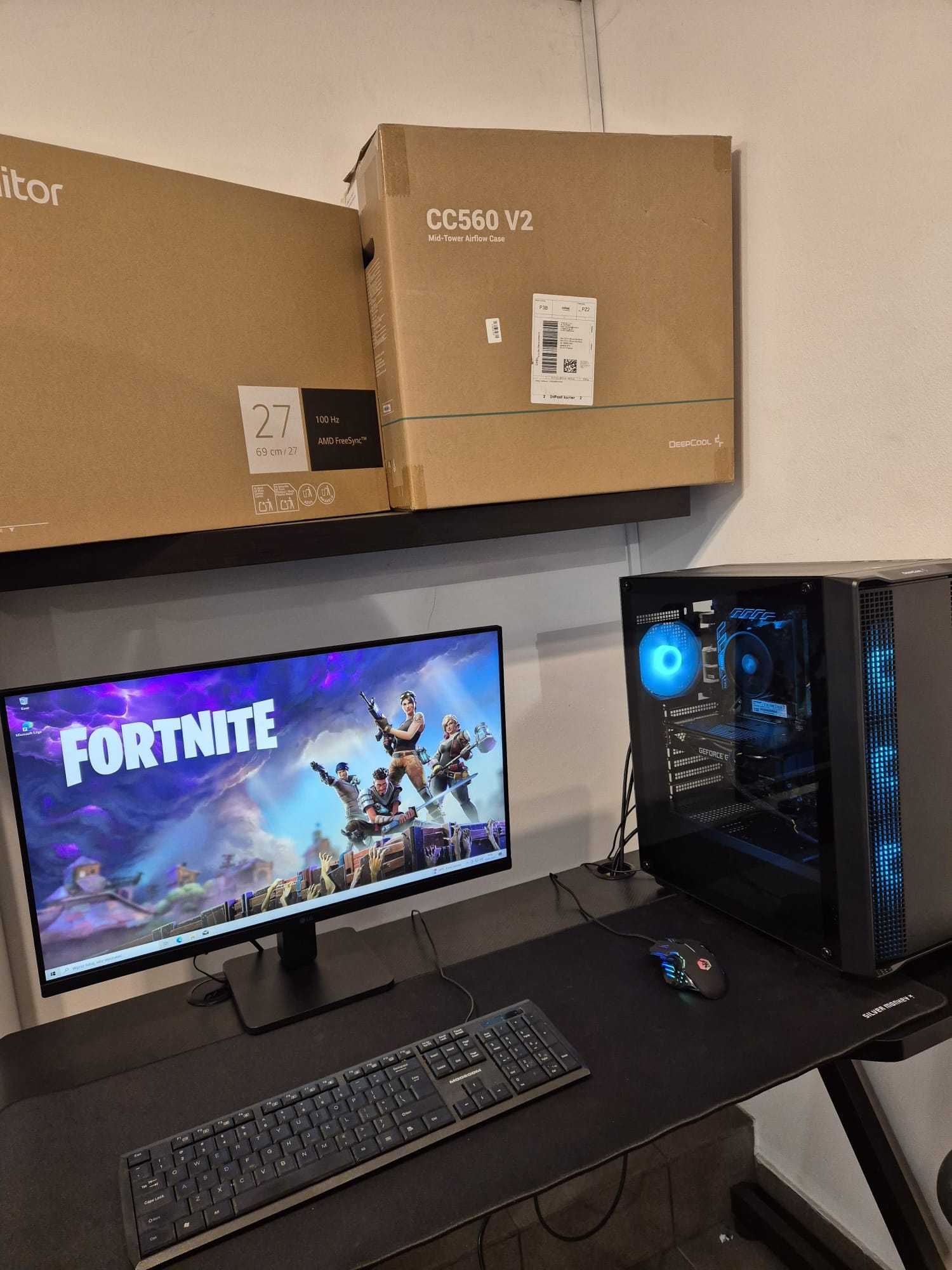 Zestaw Komputer do gier ryzen 7 monitor 27 cali klawiatura myszka