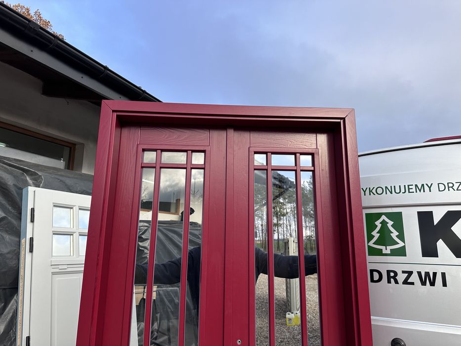 Drzwi wewnętrzne drewniane dwuskrzydłowe montaż cała Polska na wymiar