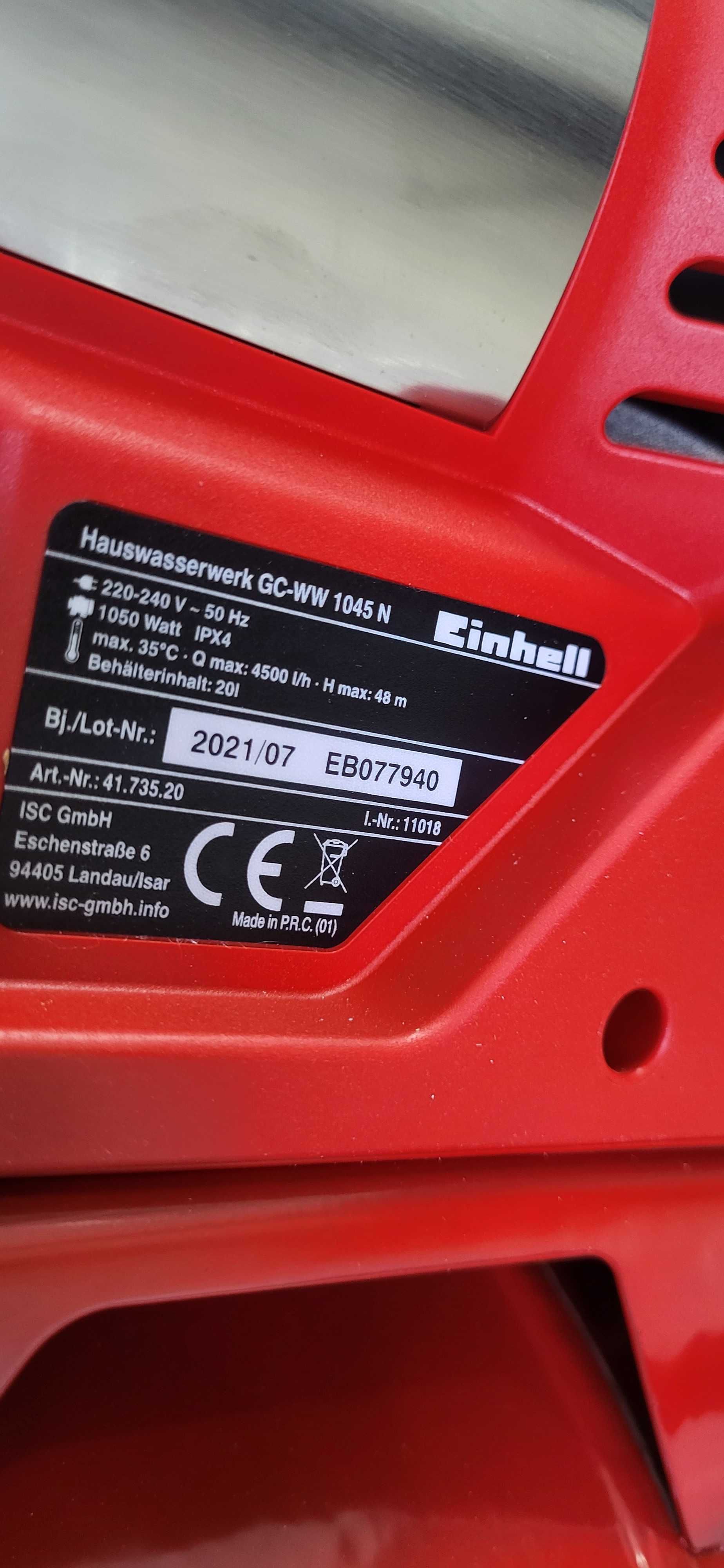 EINHELL GC-WW 1045 N Pompa wody Hydrofor 4500 l/h 1050W 48m 4,8bar