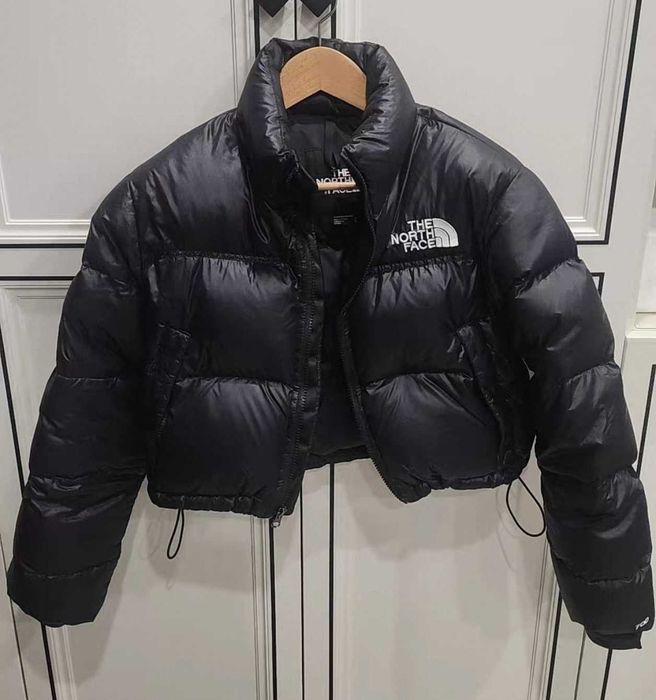 Kurtka puchowa krótka rozmiar M - czarna błyszcząca