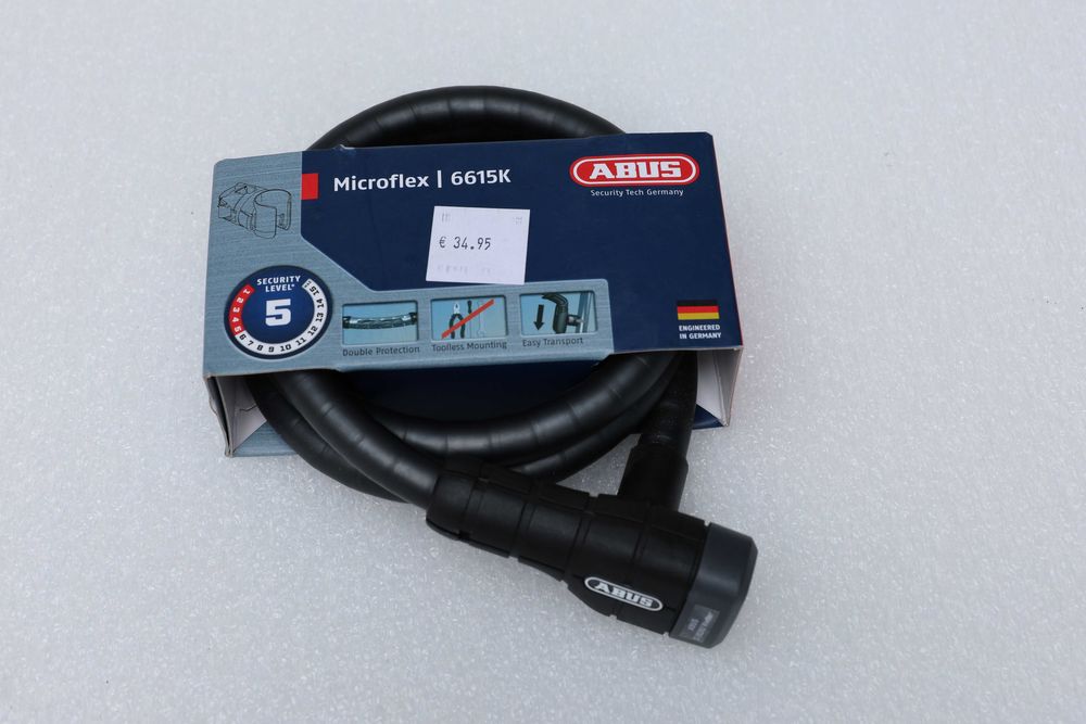 Zapięcie rowerowe Abus Microflex 6615K, linka do roweru nr. 2