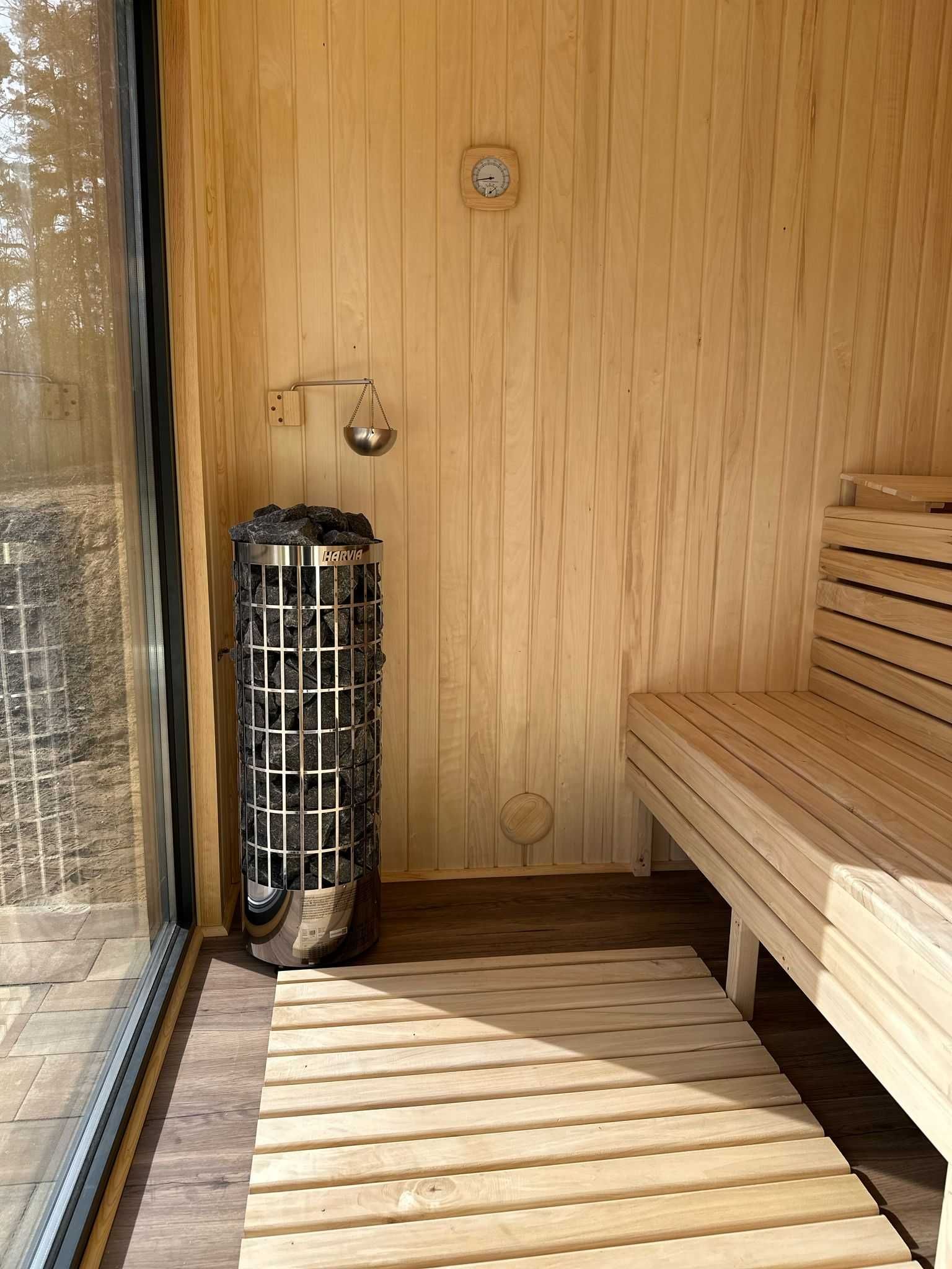 SAUNA ogrodowa Całoroczna 2,4 x 3,5m PREMIUM zewnętrzna WIFI LED