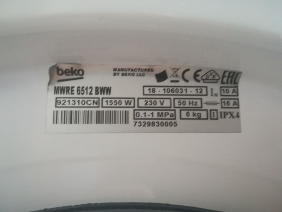 Pralka Beko Mwre 6512 BWW