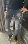 Spodnie dżinsy z dziurami, z przetarciami, jeans ze streczem roz.36
