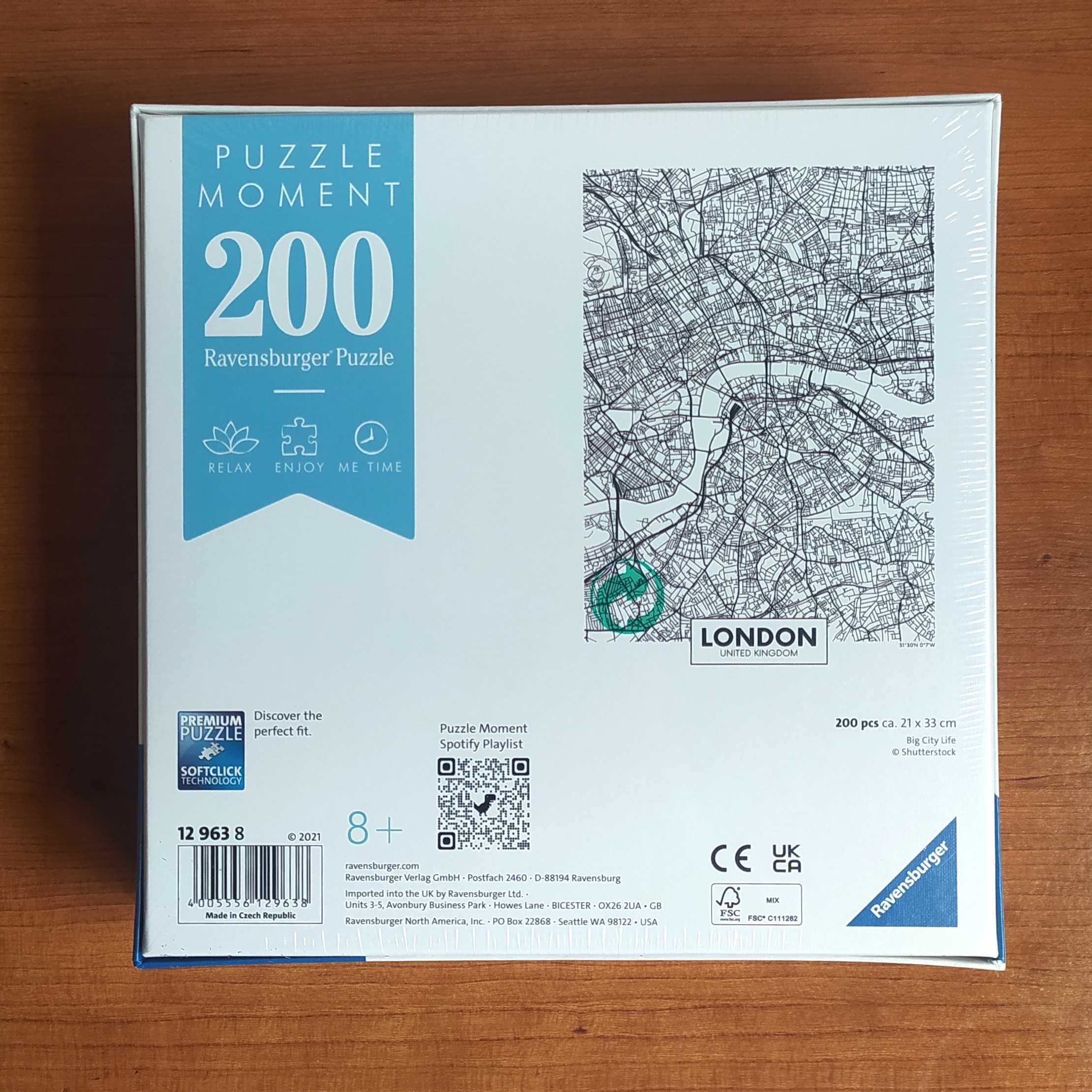 NOVO- London Puzzle- puzzle de mapa de estradas de londres, 200 peças
