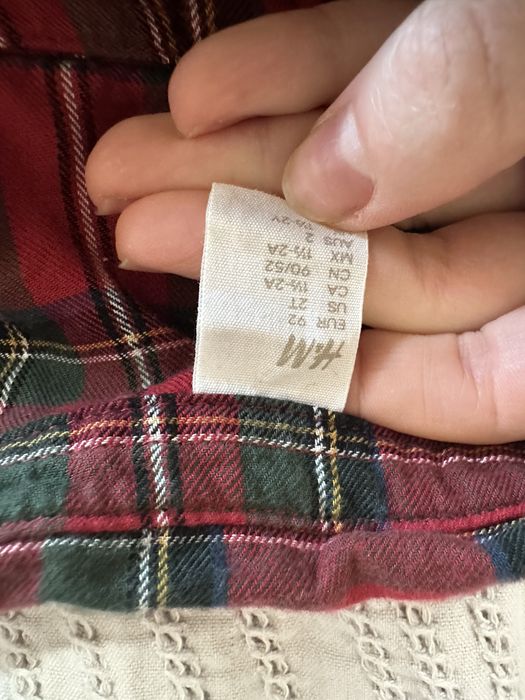 Костюм для хлопчика  h&m теплі штани та сорочка 1-2 роки