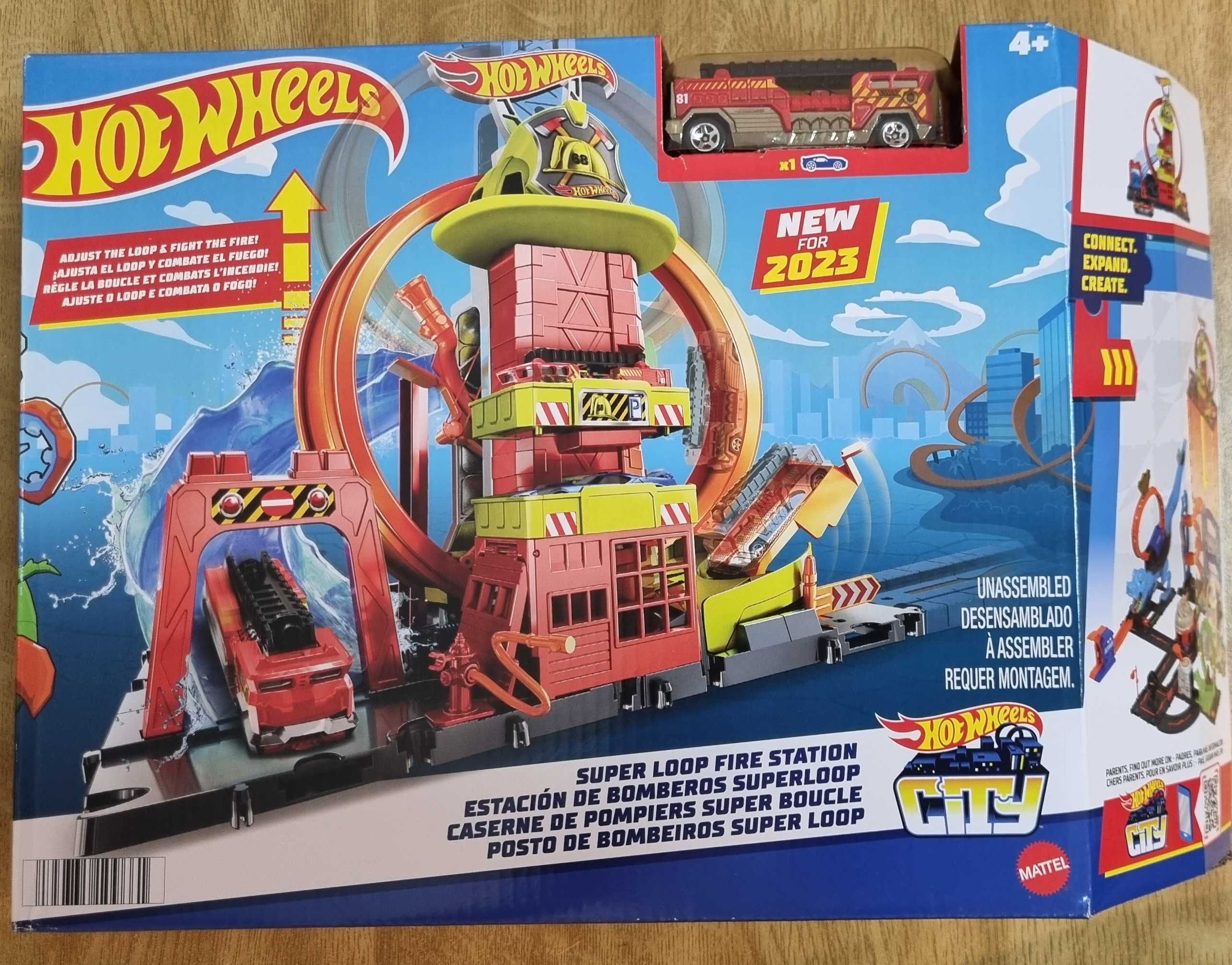 Трек Хот Вілс Супер петля з пожежною станцією Оригінал Hot Wheels