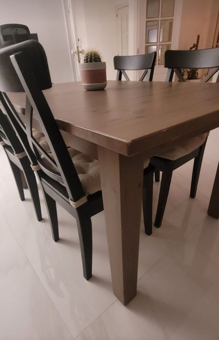 Mesa extensível Ikea + 4 cadeiras