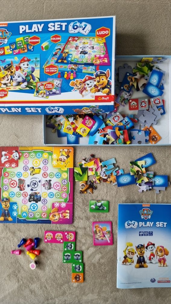 Zestaw gier: Psi Patrol play set 6 in 1/ Memo Domino 2 in 1
