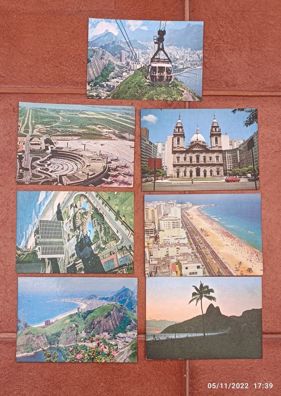7 postais Rio de Janeiro anos 80