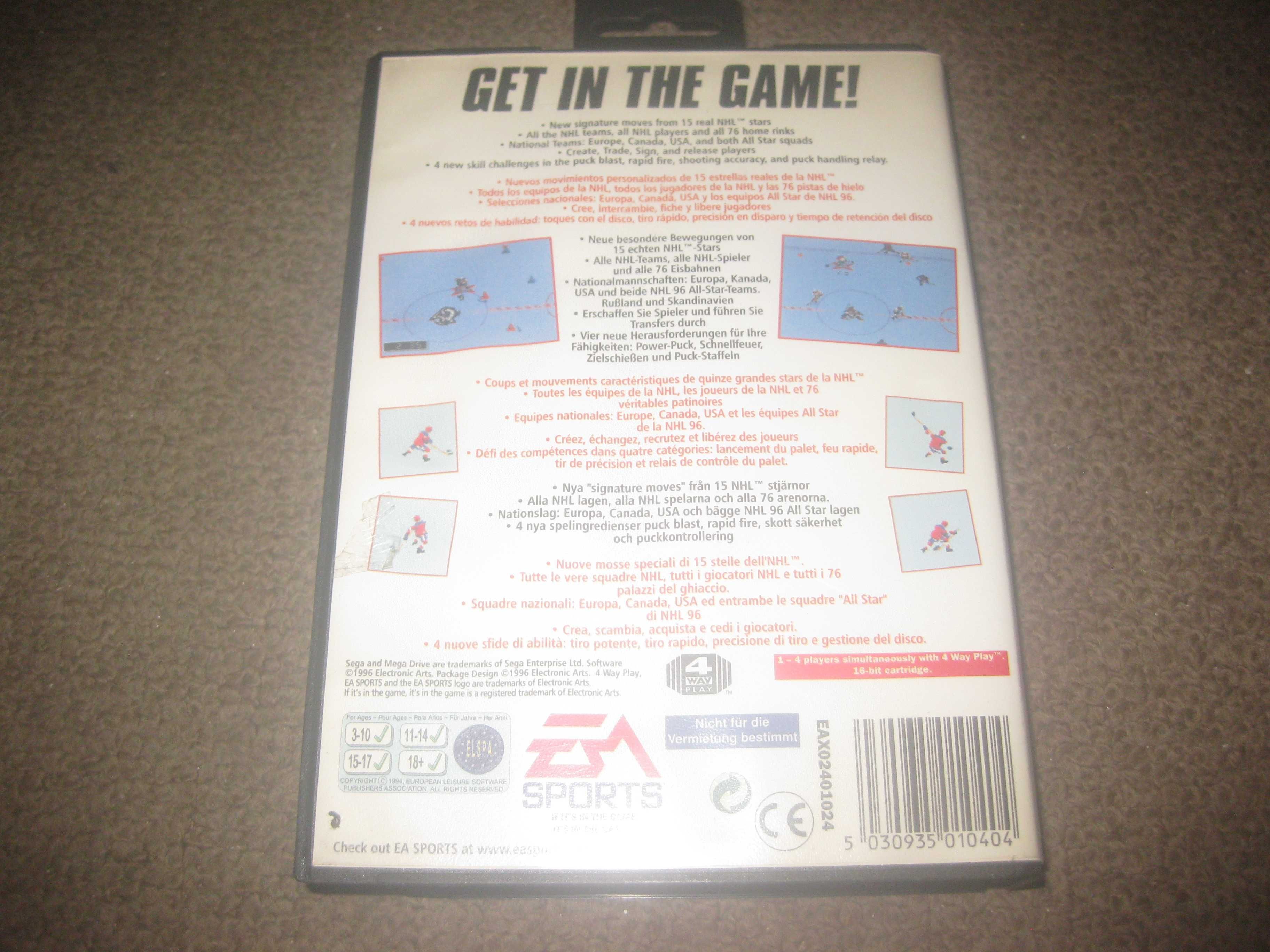 Jogo "NHL 97" para Sega Mega Drive
