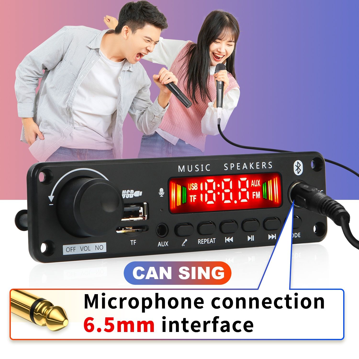 Декодер Bluetooth 2*100W,mp3 плеер, радио,usb, tpa3116 усилитель,пульт