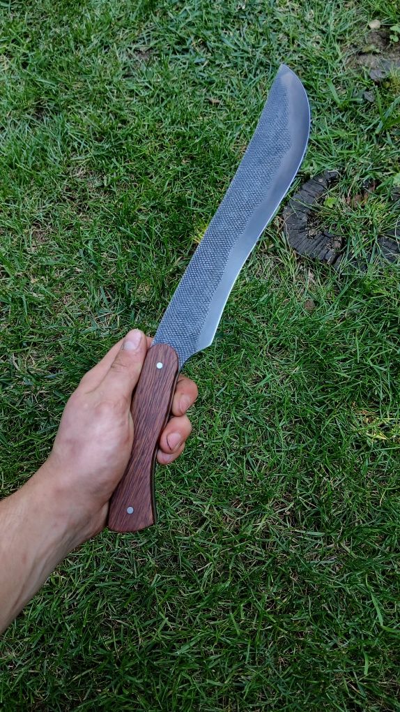 Ręcznie wykuty nóż bushcraft/ maczeta do lasu/ Knifemaking.